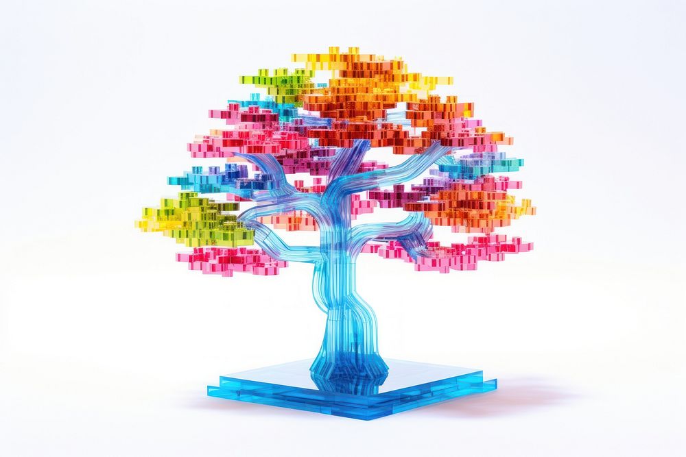 Tree made with toy art creativity furniture.