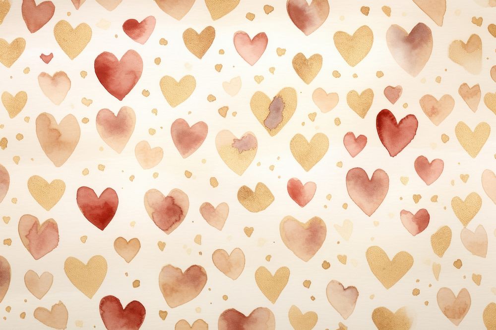 Heart pattern watercolor background backgrounds repetition creativity.