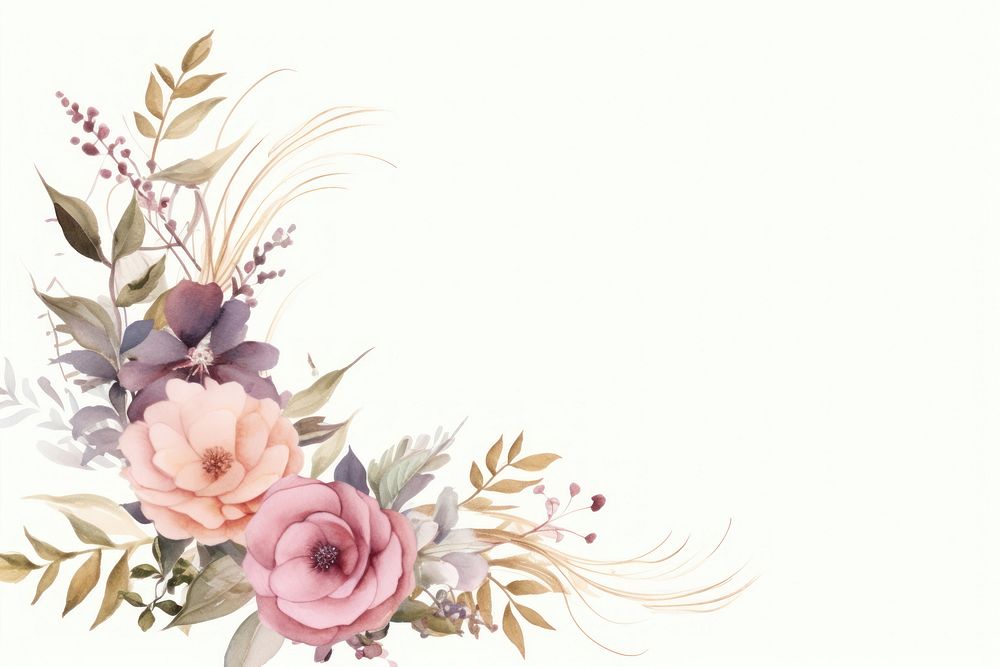 Funeral border watercolor backgrounds pattern flower.