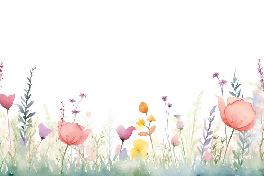 PNG Midsummer border watercolor backgrounds outdoors pattern.