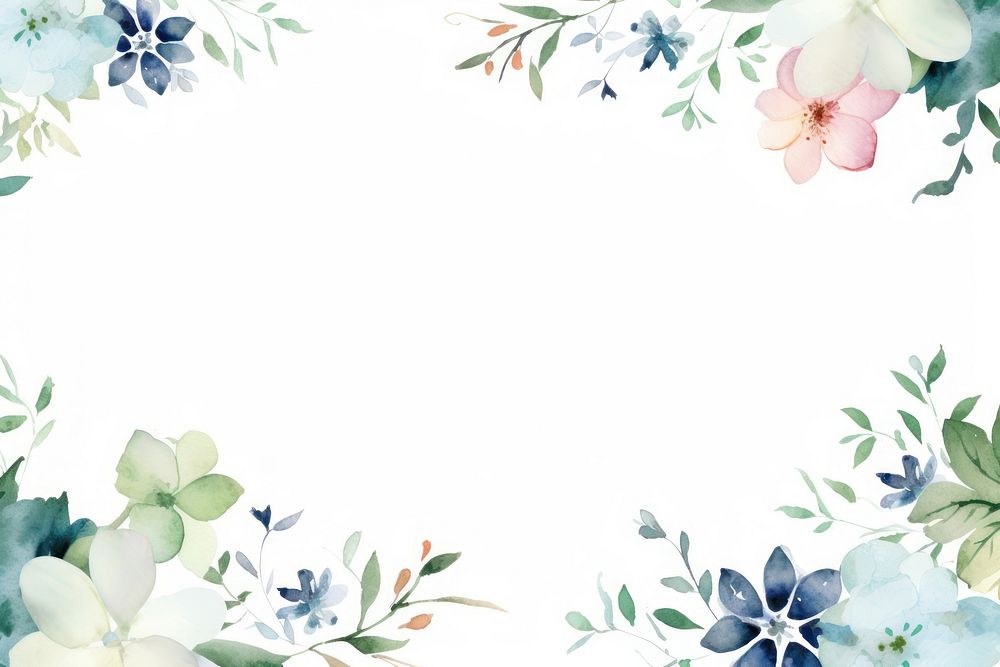 PNG Midsummer frame watercolor backgrounds pattern flower.