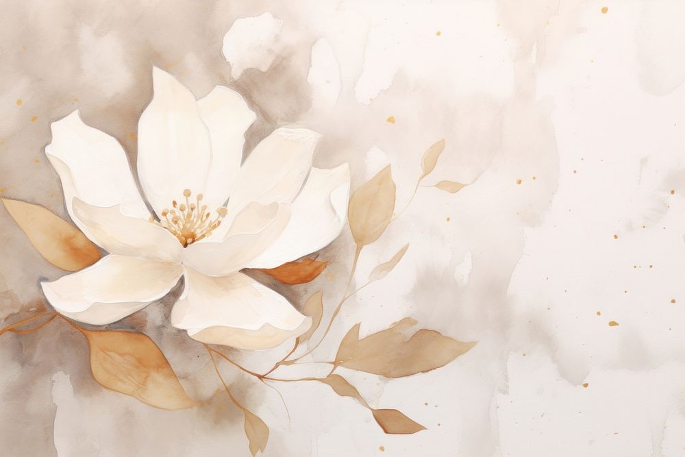 Magnolia watercolor background backgrounds painting flower.