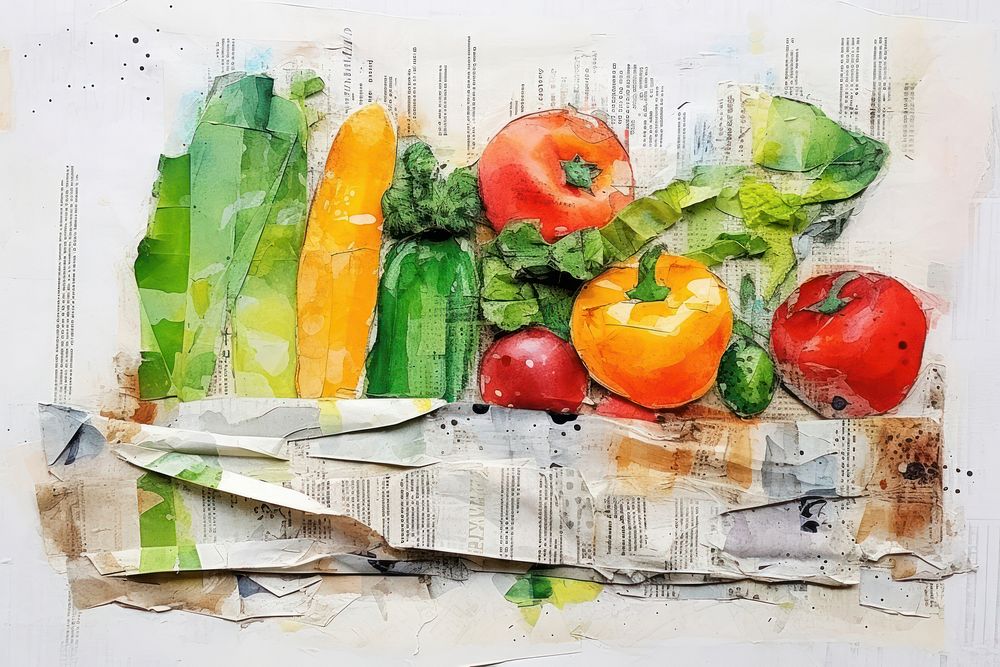 Food art vegetable painting.
