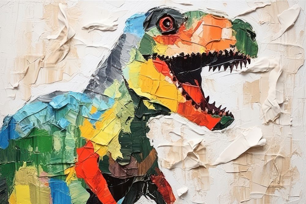 Dinosaur dinosaur art painting.
