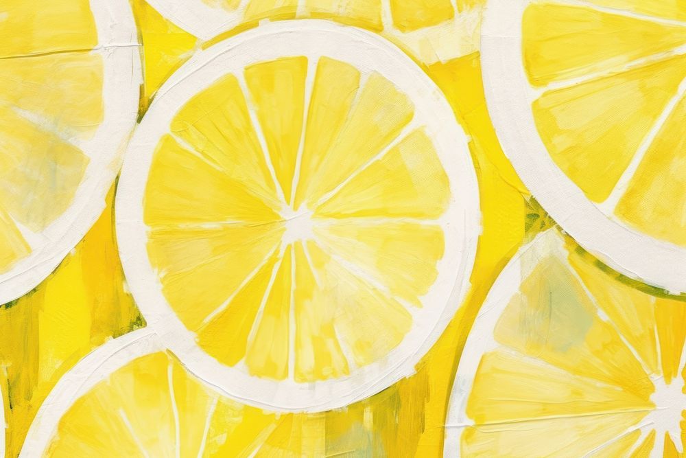 Fresh lemon slices pattern abstract fruit food.