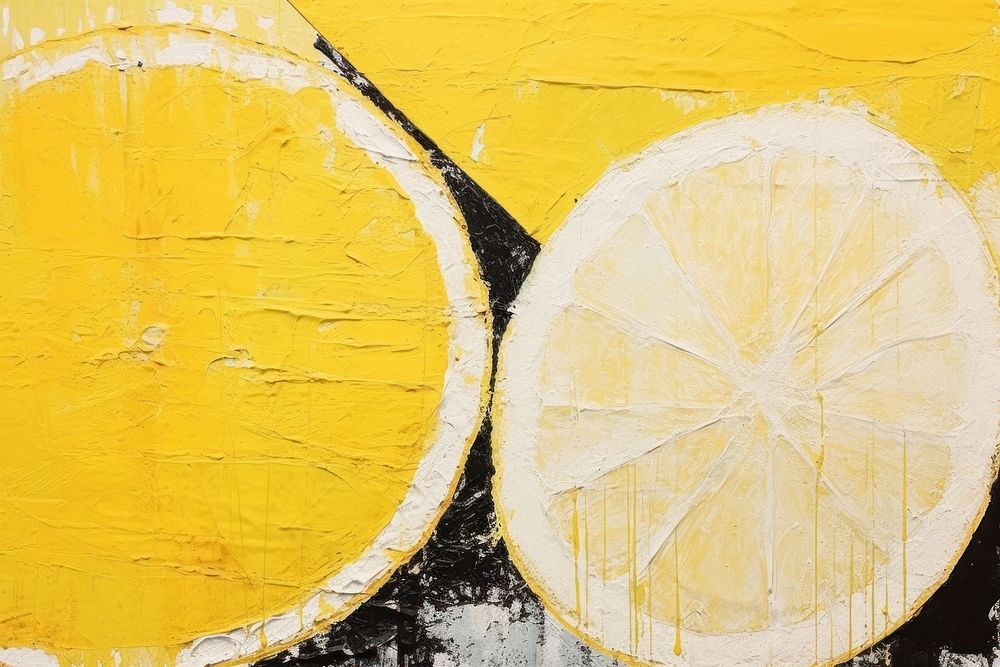 Lemon twist slice art lemon fruit.