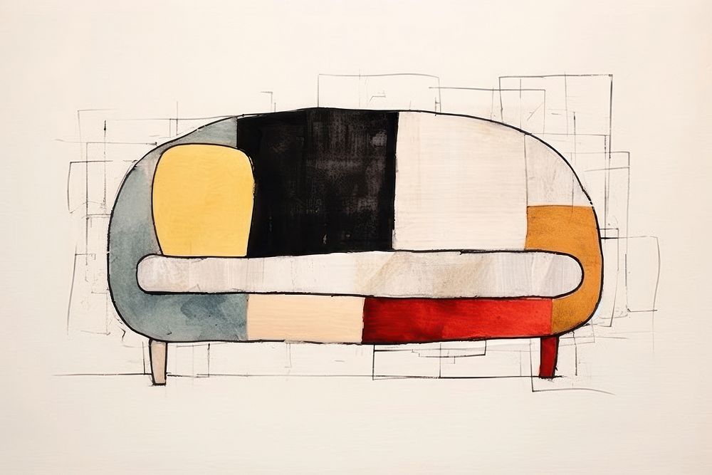 Modern sofa art furniture painting.