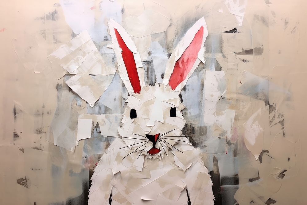 White easter rabbit art white representation.