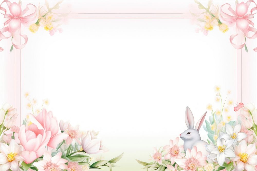 Painting of easter border backgrounds pattern flower.