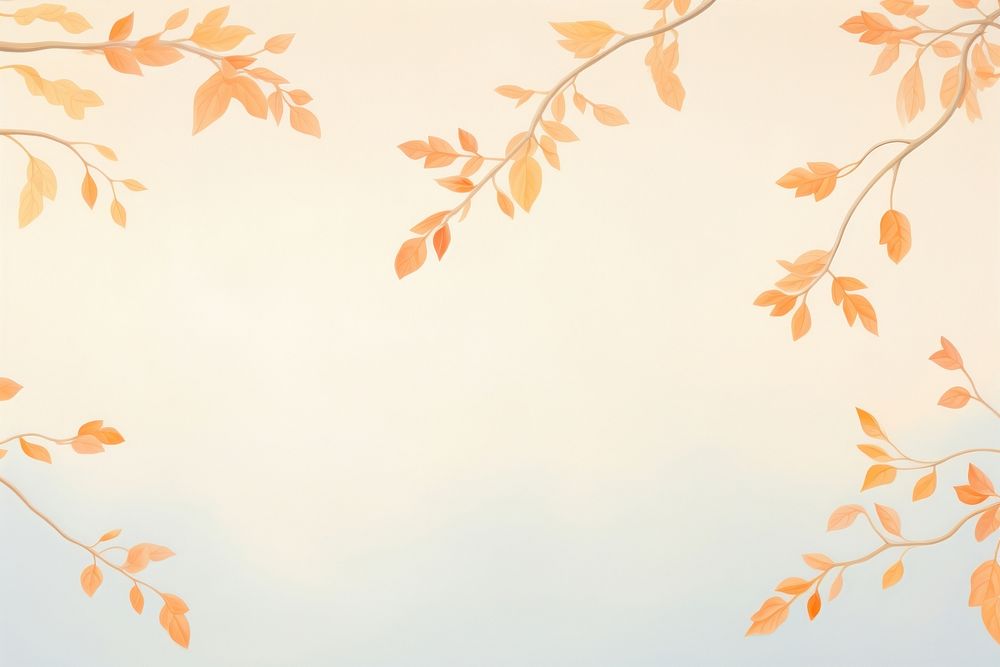 Painting of leaf border backgrounds pattern plant.