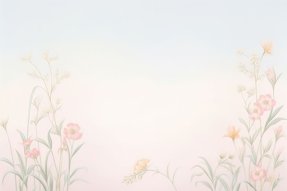 Painting of plant border backgrounds pattern pink.