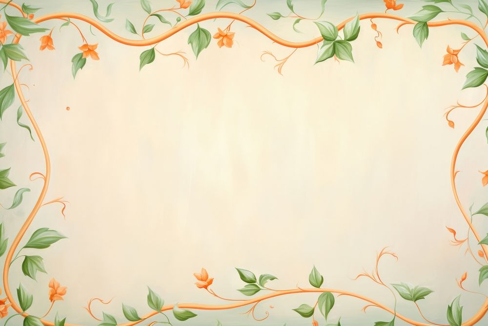 Painting of vine border backgrounds pattern plant.