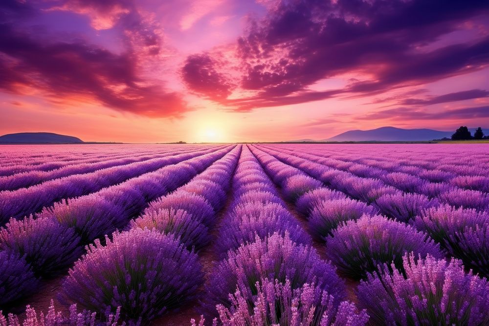 Landscape lavender nature backgrounds.