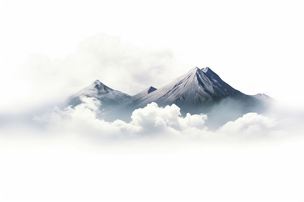 Mountain border nature cloud landscape.