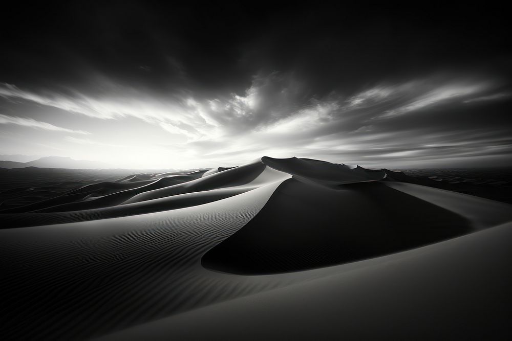 Sand dunes landscape border nature outdoors horizon.