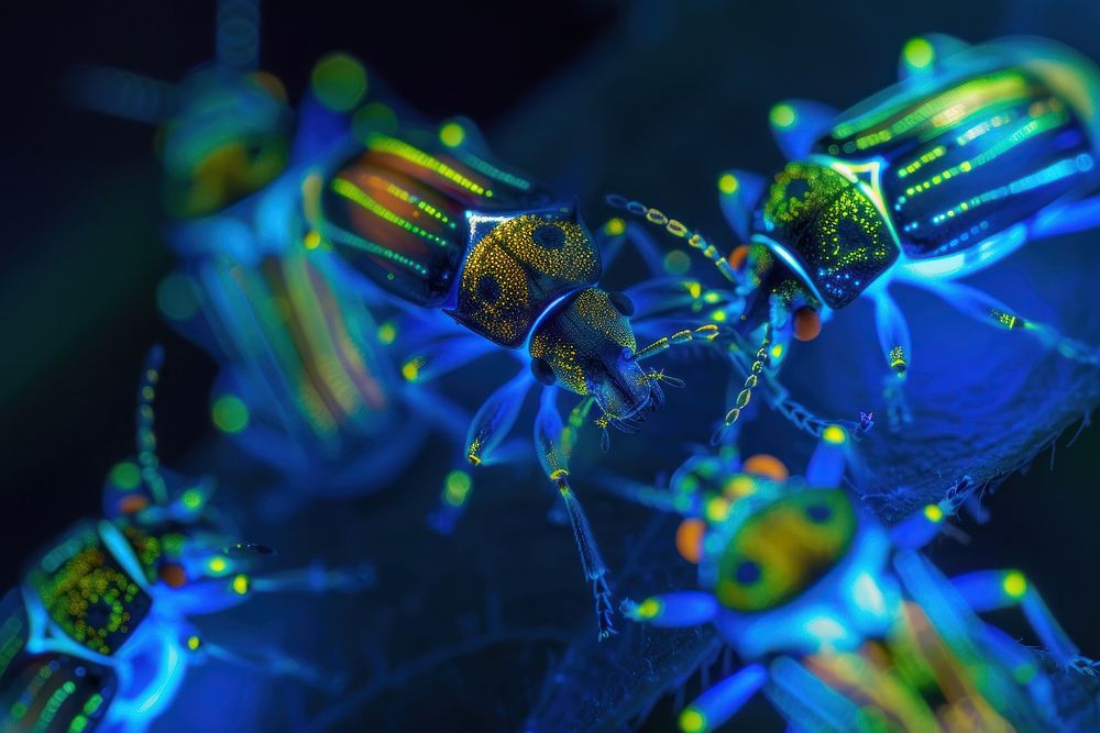Bioluminescence Bugs background animal insect light.