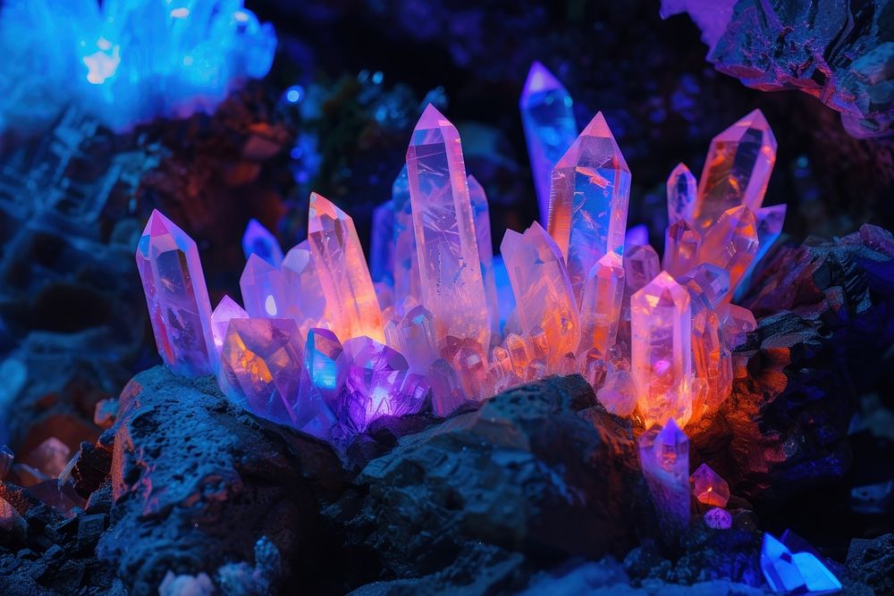 Bioluminescence Crystal background crystal outdoors mineral.