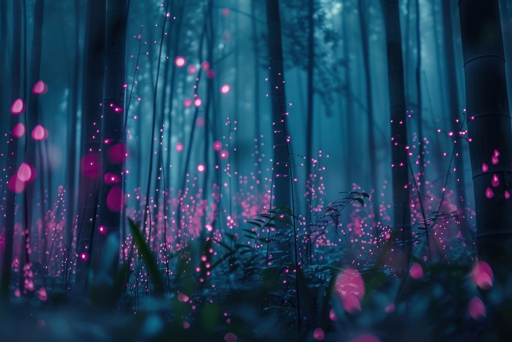 Bioluminescence dark forest background backgrounds outdoors nature.