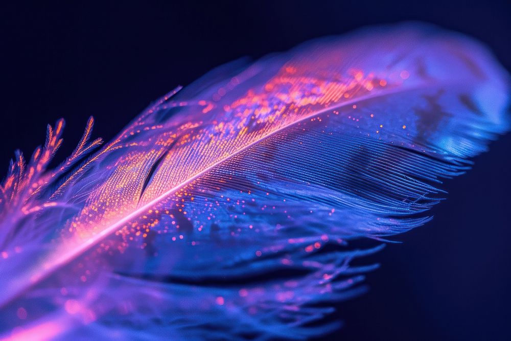 Bioluminescence Feather background feather light blue.
