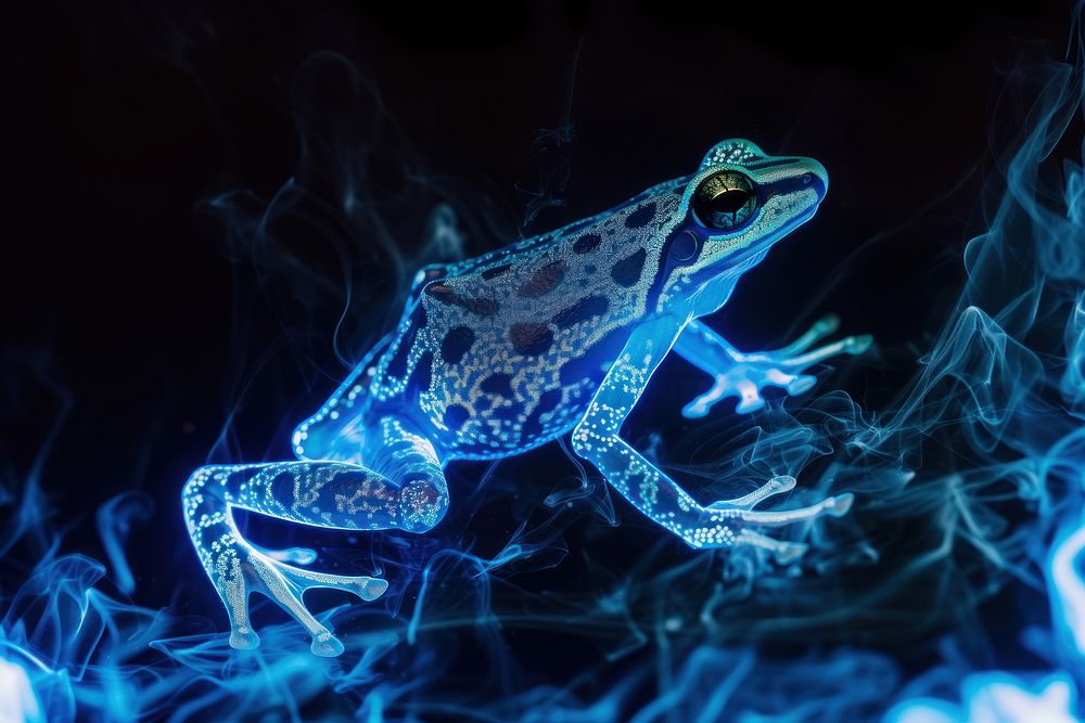 Bioluminescence Frog background frog amphibian wildlife.