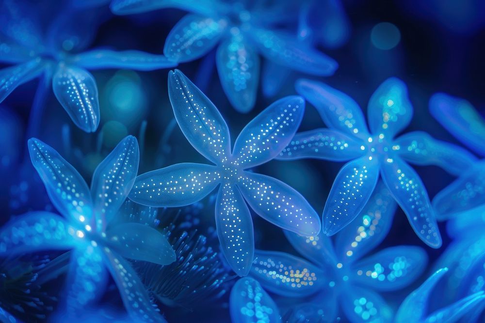 Bioluminescence Starfish background backgrounds light plant.