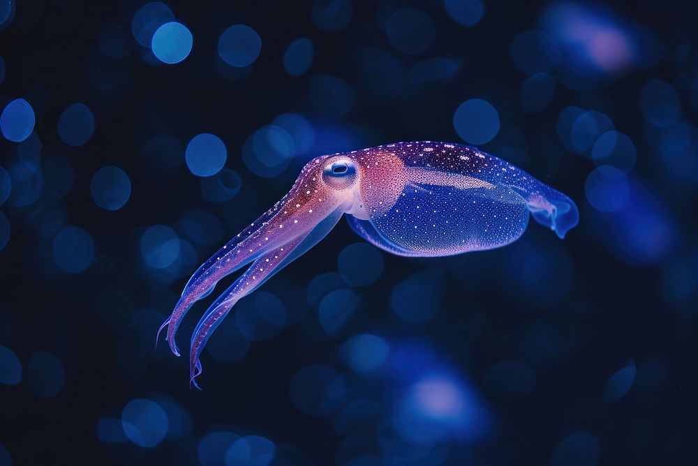 Bioluminescence squid background animal fish invertebrate.