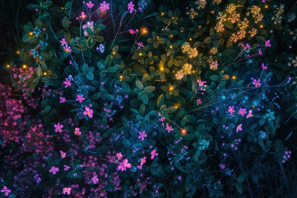 Bioluminescence Meadow background backgrounds outdoors pattern.