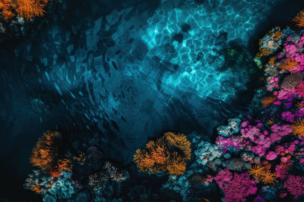 Bioluminescence sea background backgrounds underwater outdoors.