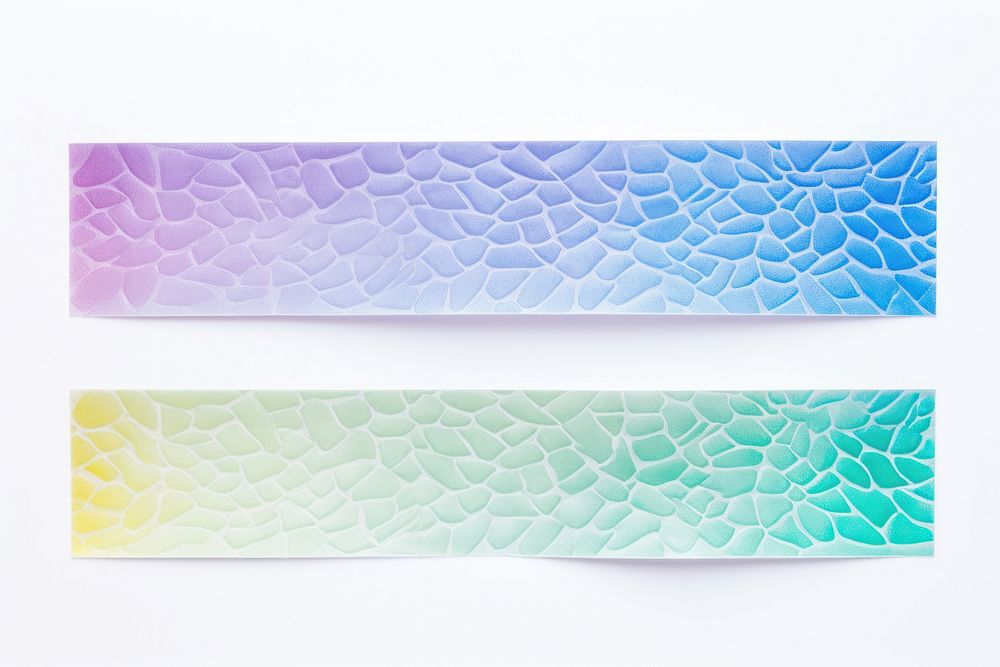 Colorful pattern adhesive strip art white background biochemistry.