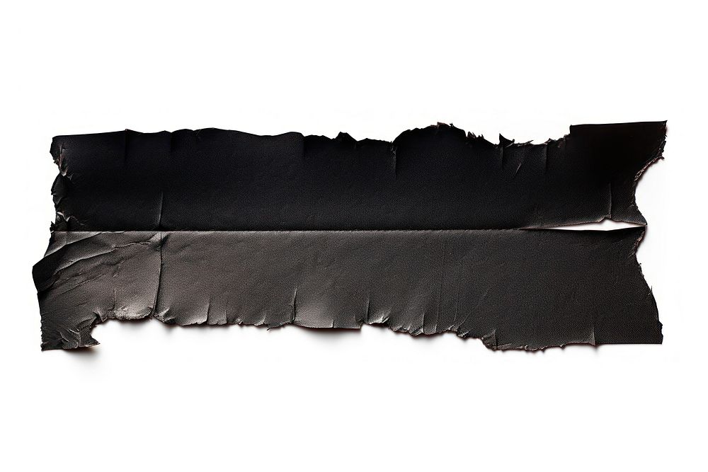 Black adhesive strip paper white background accessories.