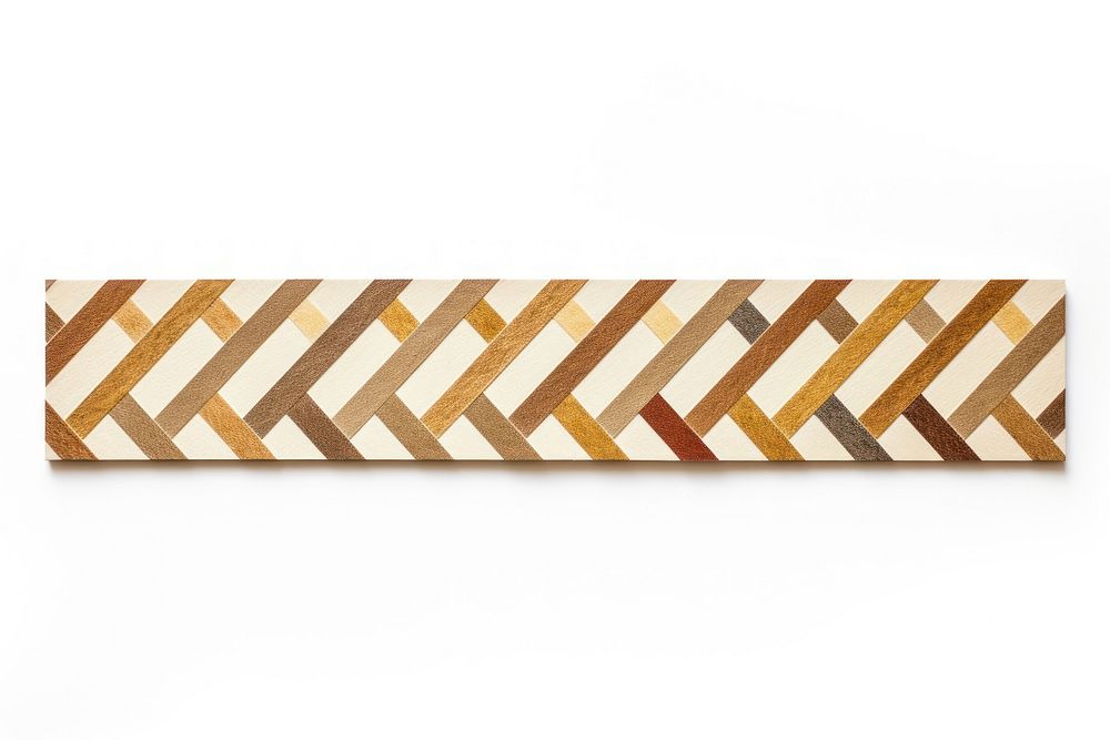 Geometric pattern adhesive strip wood white background rectangle.