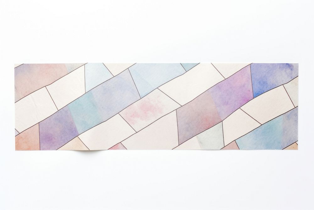 Geometric pattern adhesive strip paper tile wall.