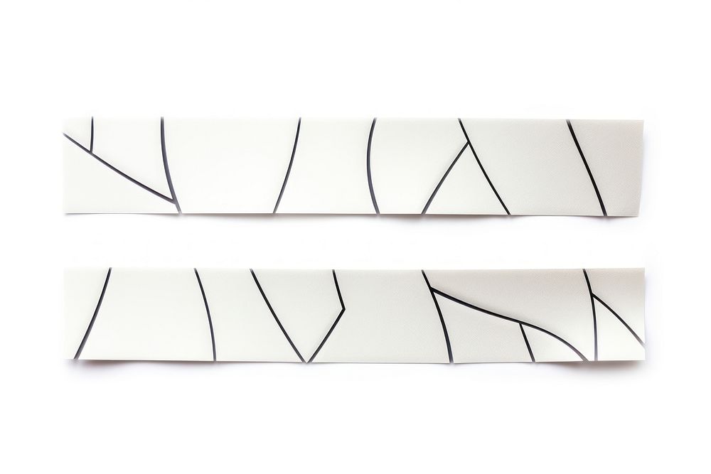 Geometric pattern adhesive strip white paper art.