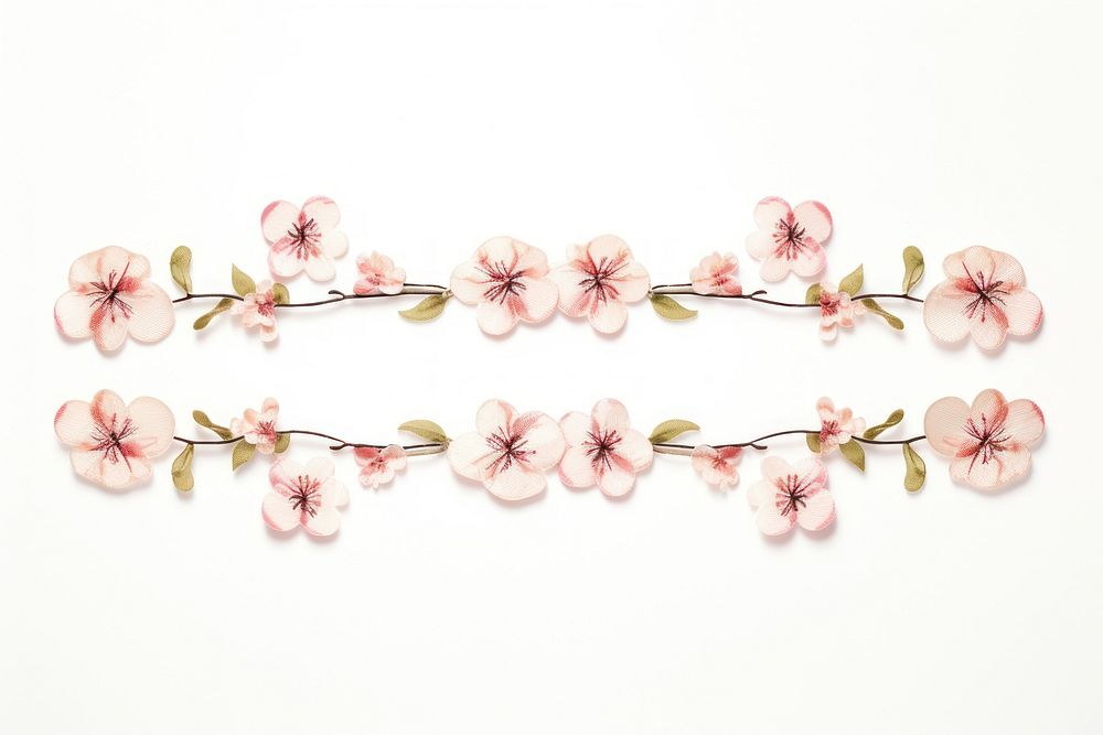 Decorative tape adhesive strip flower blossom pattern.