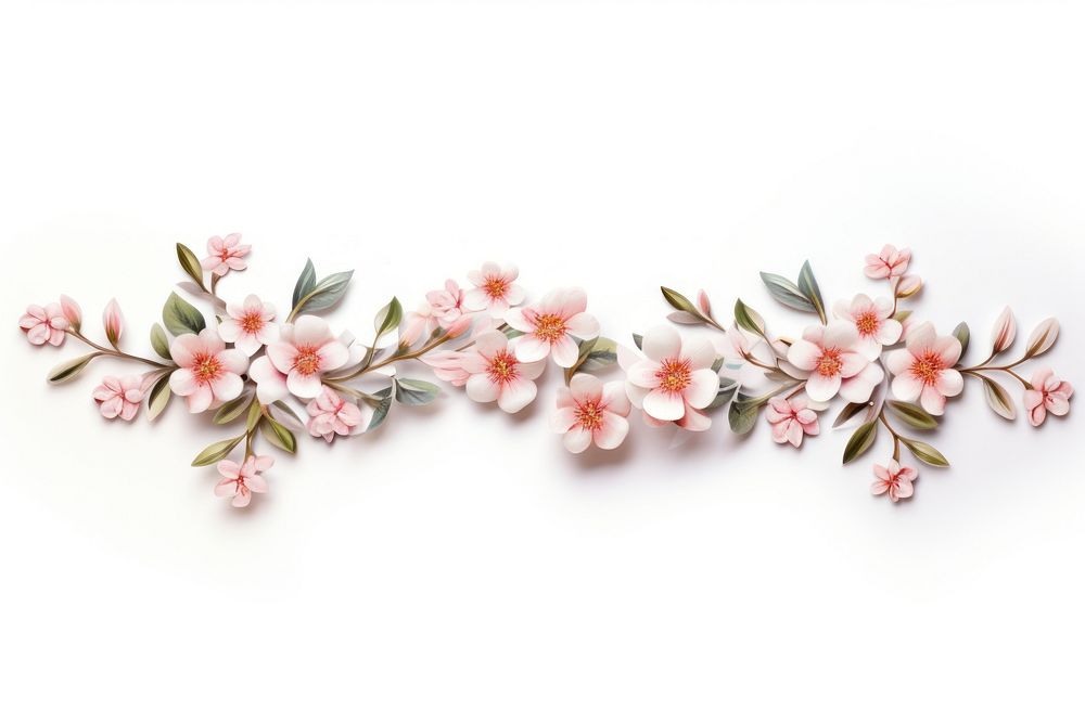 Floral pattern adhesive strip blossom flower plant.