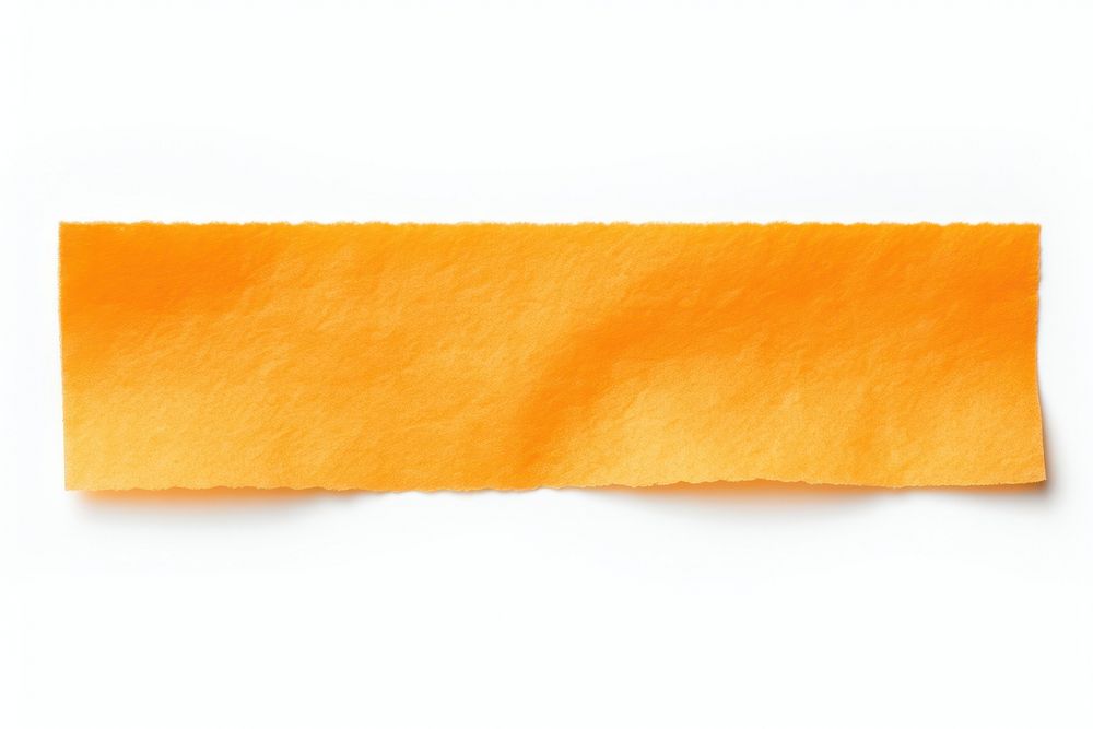 Orange adhesive strip paper white background accessories.