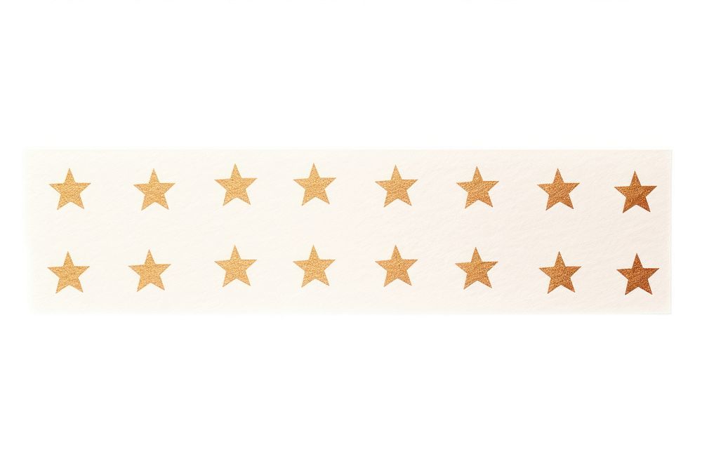Paper adhesive strip pattern star white background.