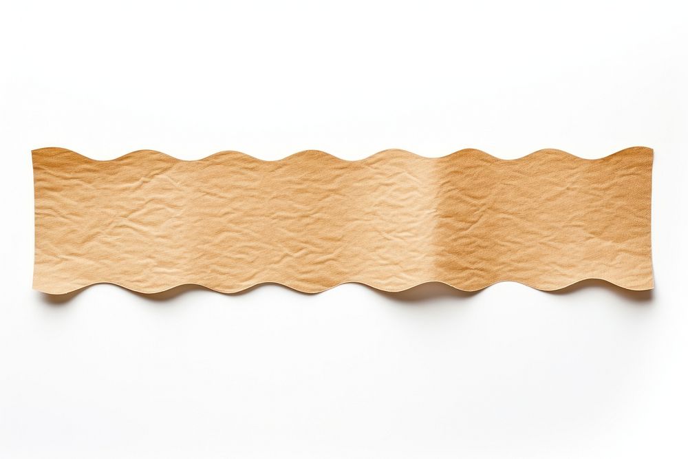 Paper adhesive strip pattern wood white background.