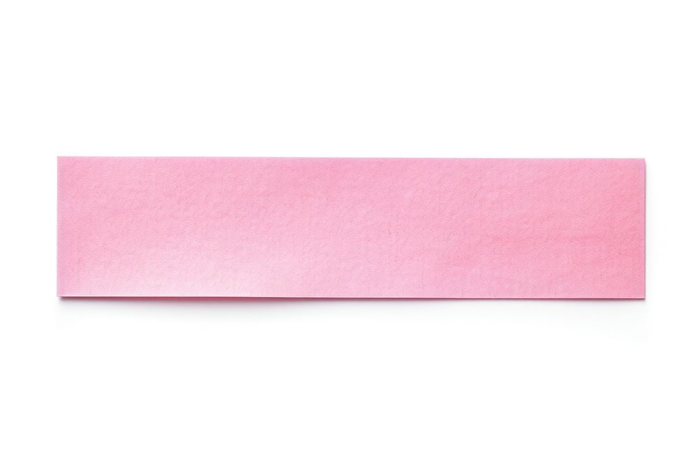 Pink adhesive strip paper white background simplicity.