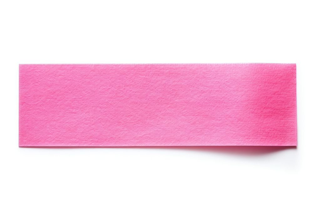 Pink adhesive strip backgrounds paper white background.
