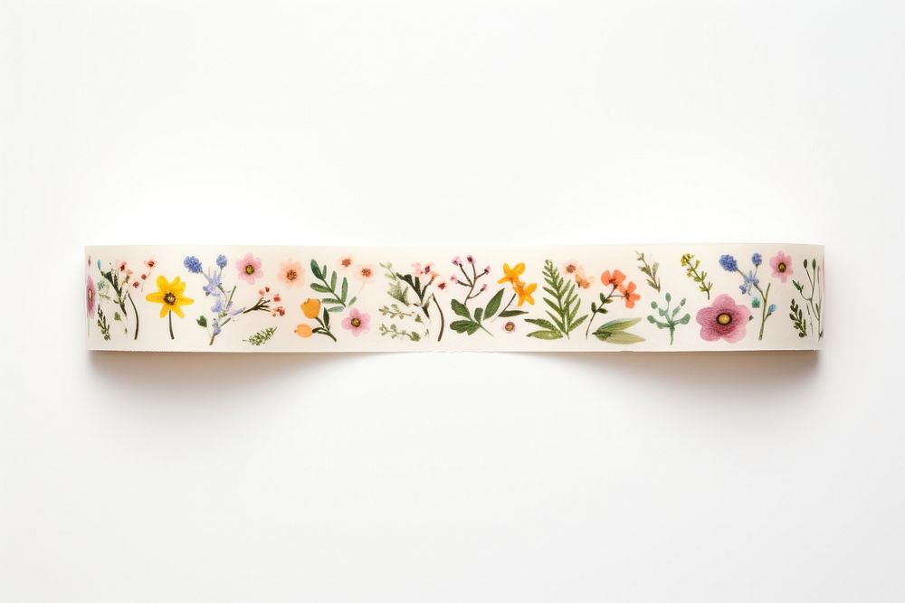 Washi tape adhesive strip pattern flower art.
