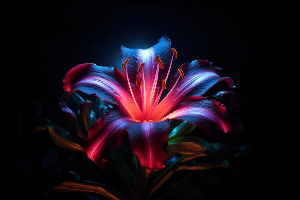 Lilly flower petal plant light.