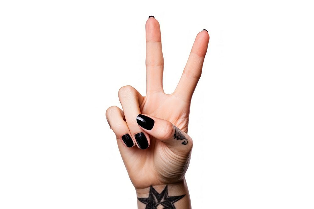 Finger hand tattoo adult.