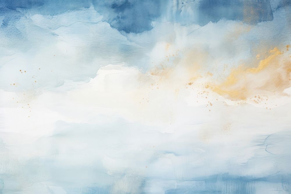 Winter watercolor background painting backgrounds blue.