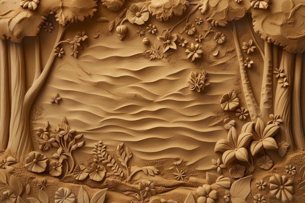 Sand Sculpture forest background art backgrounds texture.