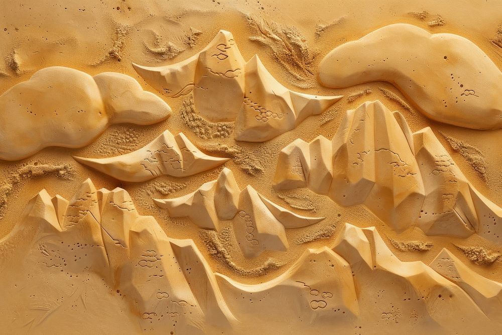 Sand Sculpture mountain sand backgrounds nature.