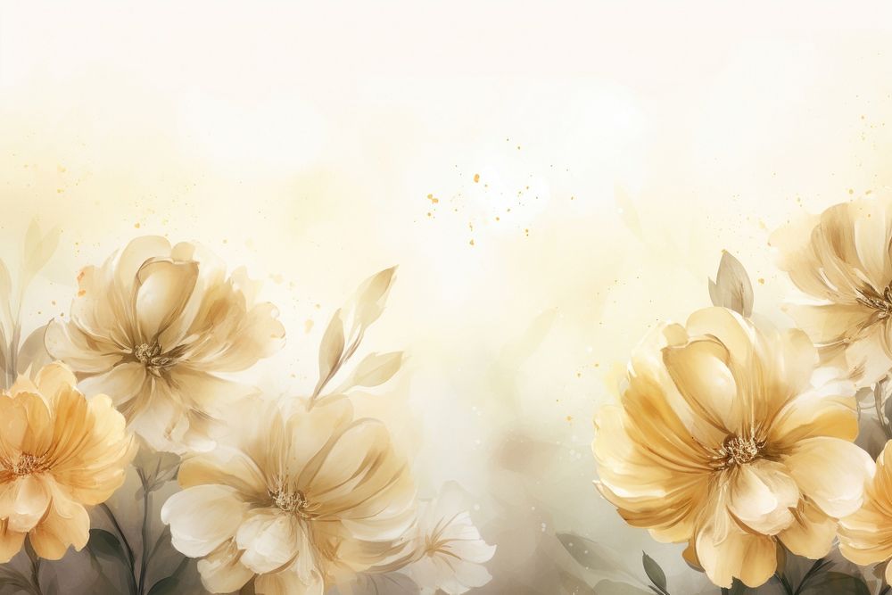 Yellow flower watercolor background backgrounds painting pattern.