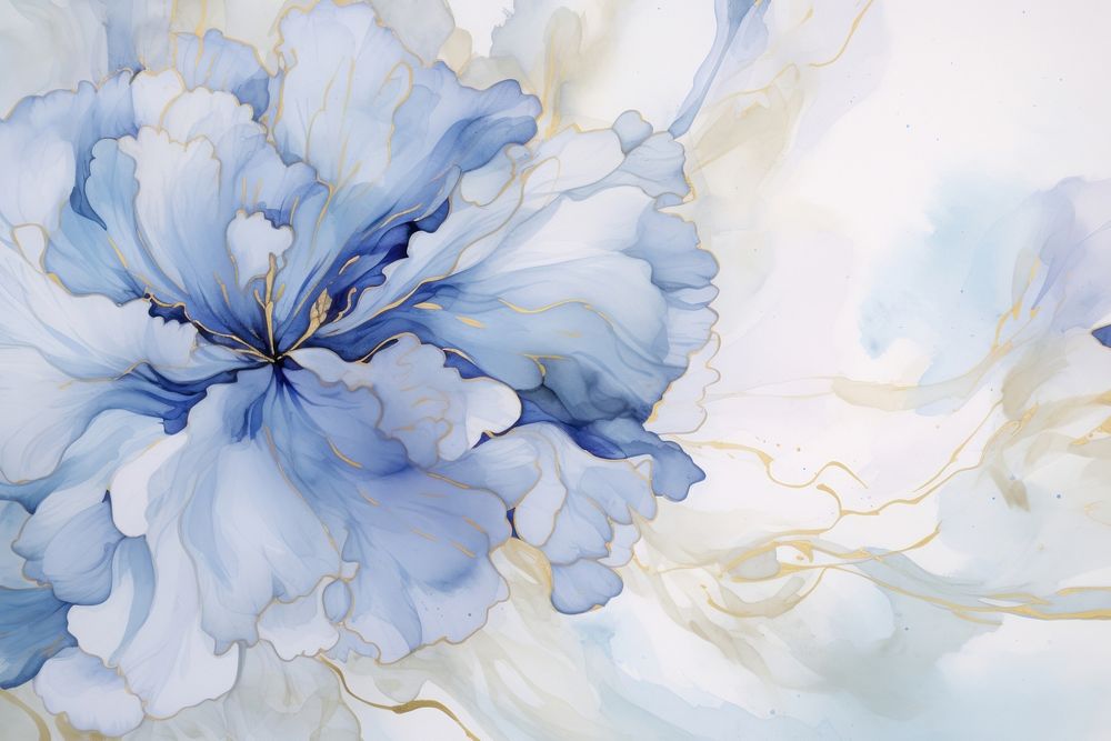 Blue carnation watercolor background painting backgrounds flower.