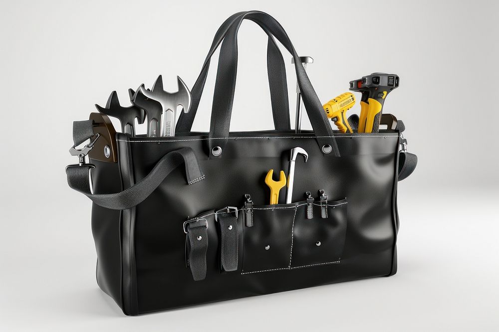 Tool tote bag handbag black accessories.