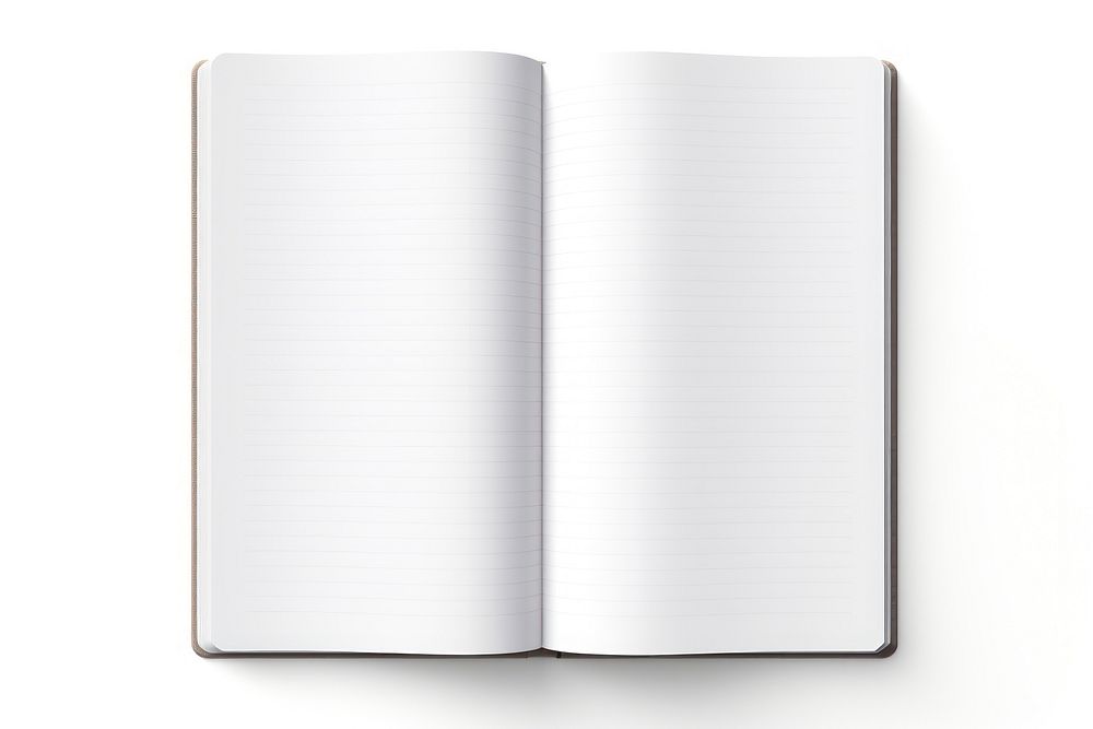 Open lined notebook publication diary paper.